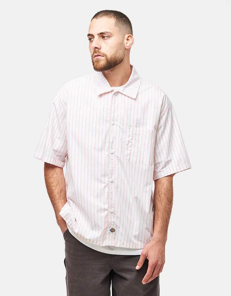 Dickies Venedocia Stripe S/S Shirt - White - Image 2