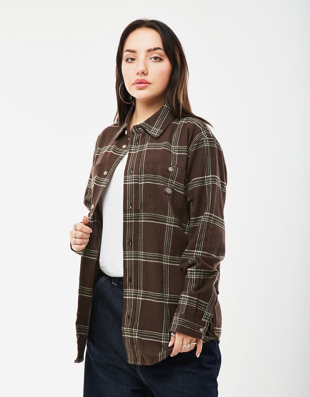 Dickies Warrenton L/S Shirt - Dark Brown - Image 6
