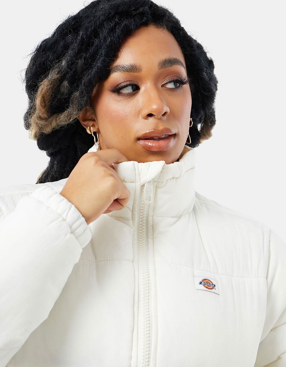 Dickies Womens Alatna Puffer Jacket - Ecru - Image 5