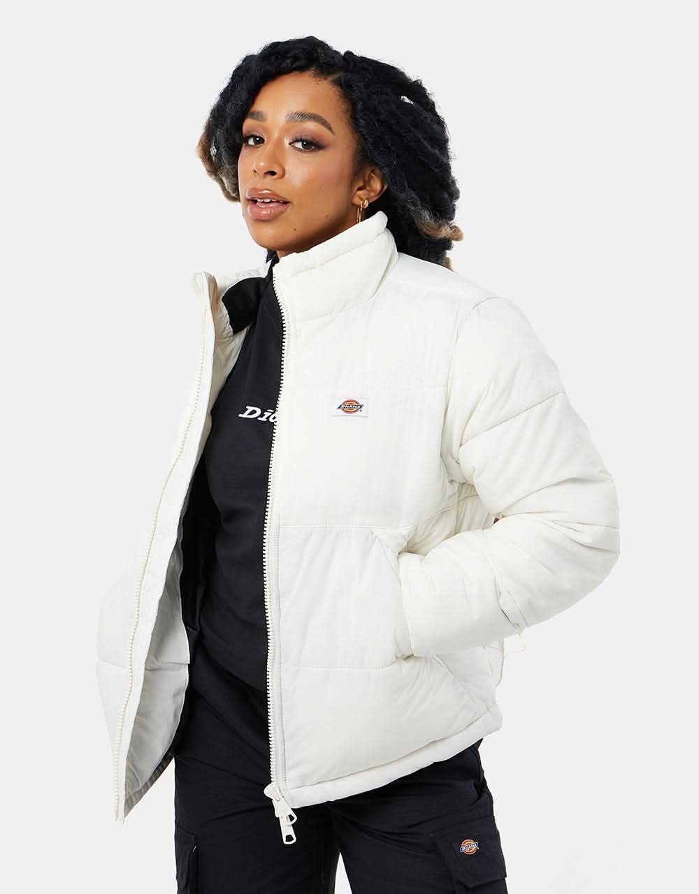 Dickies Womens Alatna Puffer Jacket - Ecru - Image 8