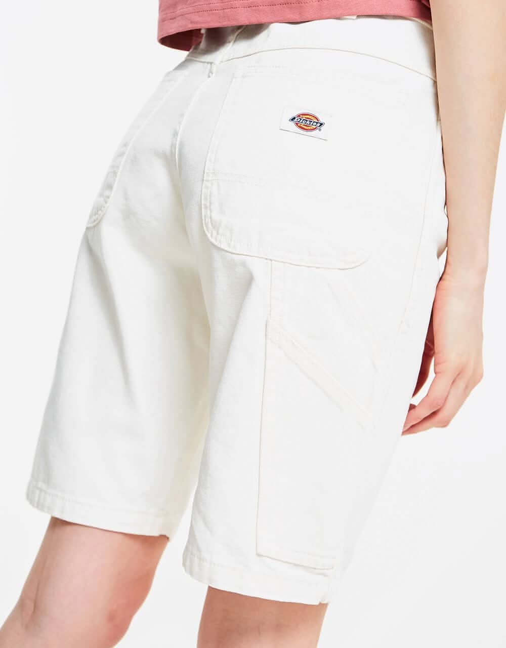 Dickies Womens Duck Canvas Carpenter Shorts - Stone Washed Cloud - Image 2