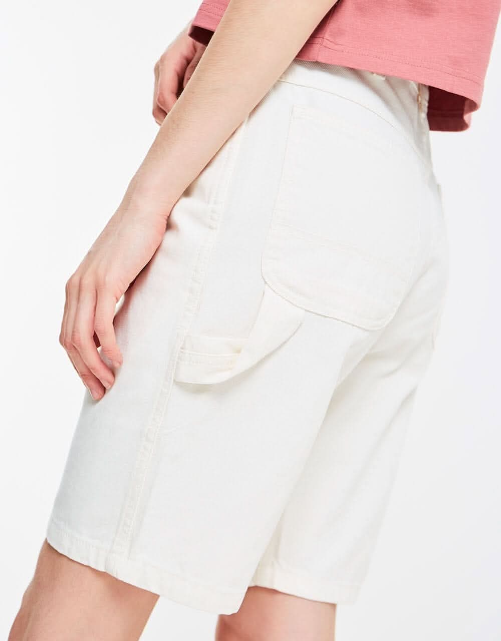 Dickies Womens Duck Canvas Carpenter Shorts - Stone Washed Cloud - Image 4