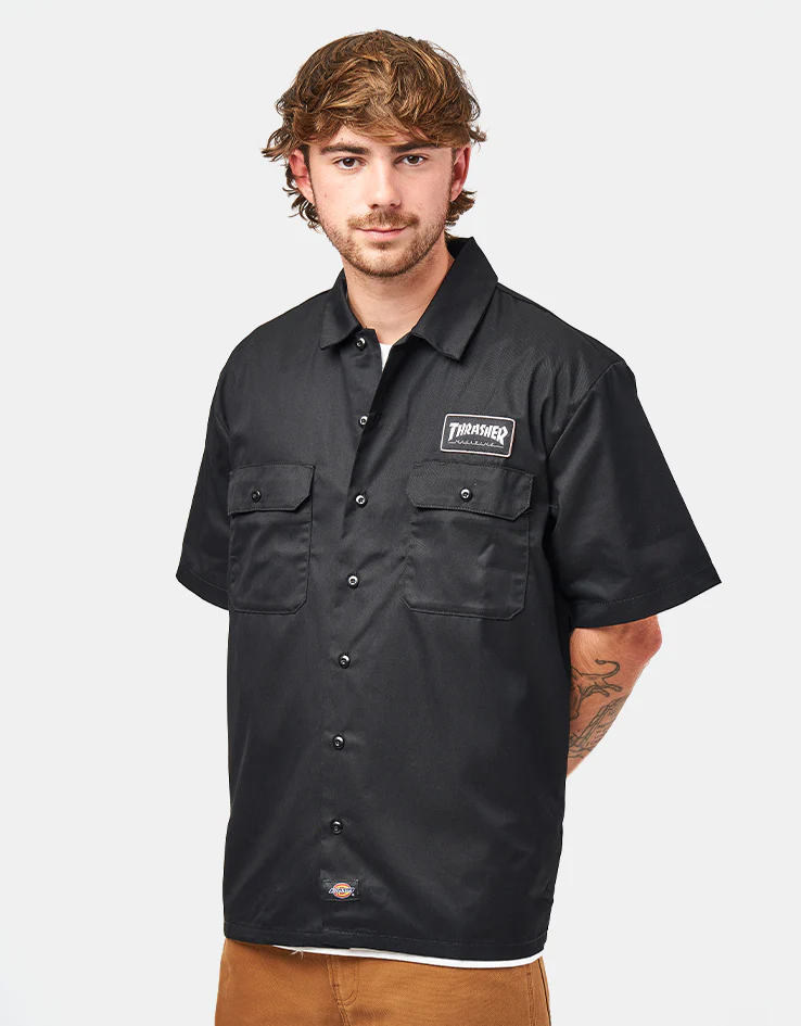 Dickies x Thrasher Work Shirt - Black - Image 2
