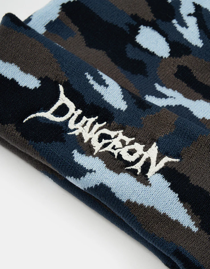 Dungeon Scrawl Logo Beanie - Urban Camo/Glow In The Dark - Image 3