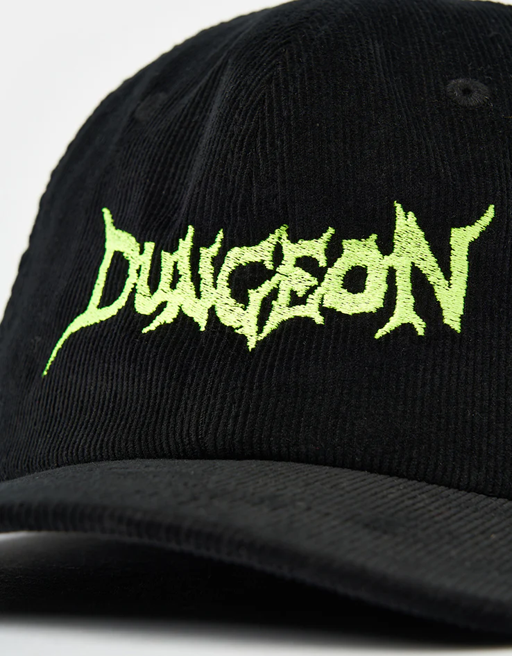 Dungeon Scrawl Logo Embroidered Cord Cap - Black/Green - Image 4