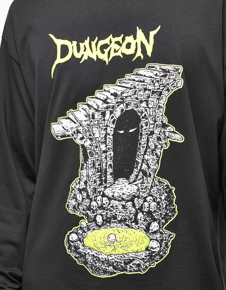 Dungeon Still Life L/S T-Shirt - Black/Green - Image 3