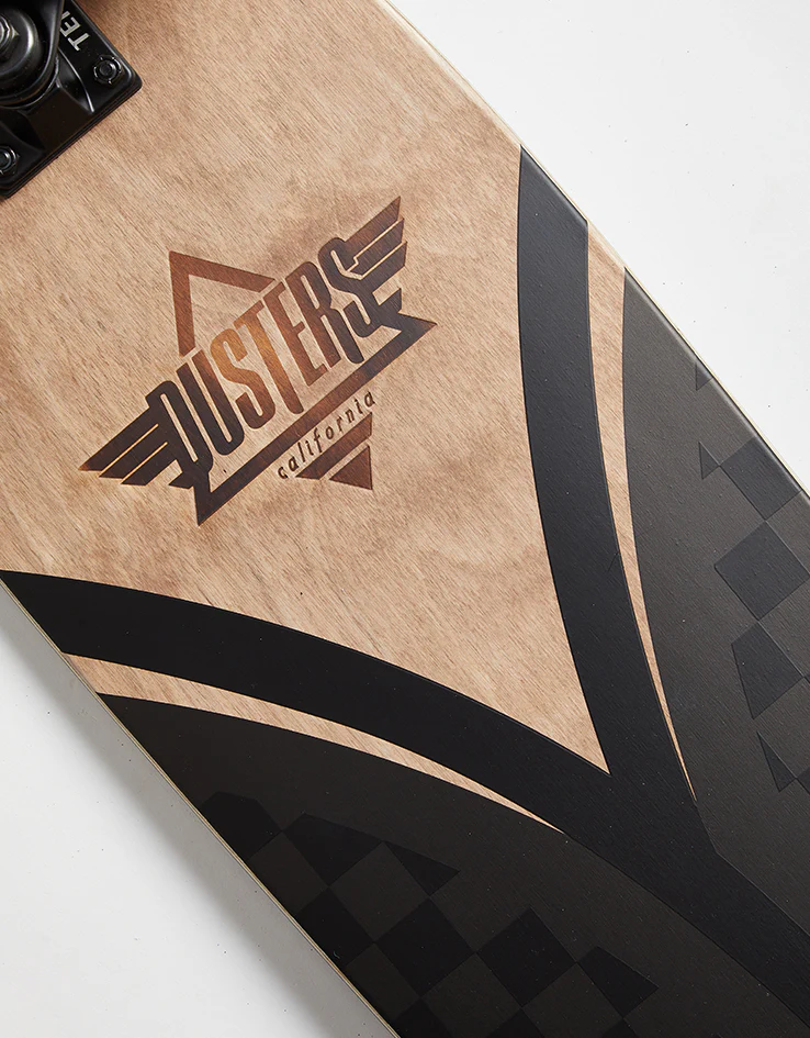 Dusters Flashback Black Cruiser Skateboard - 8.25" x 31.125" - Image 2