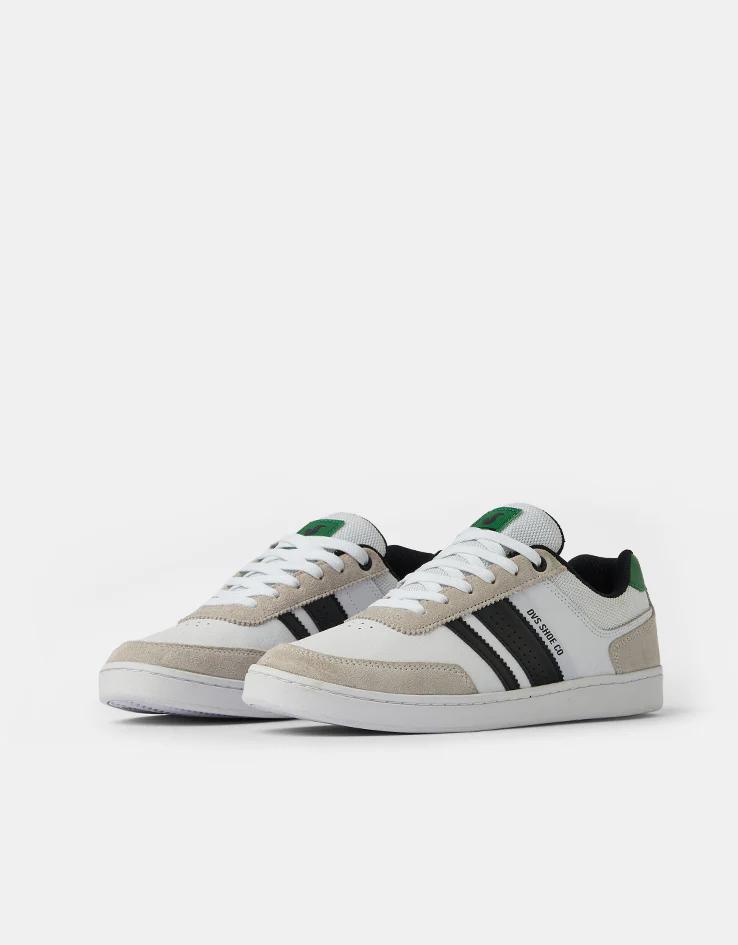 DVS Milan ST Skate Shoes - White/Black/Green Suede - Image 3
