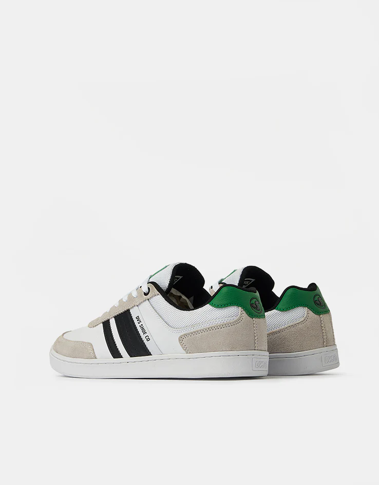 DVS Milan ST Skate Shoes - White/Black/Green Suede - Image 4