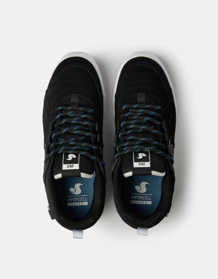 DVS Sureshock Skate Shoes - Black/White/Blue Suede - Image 2