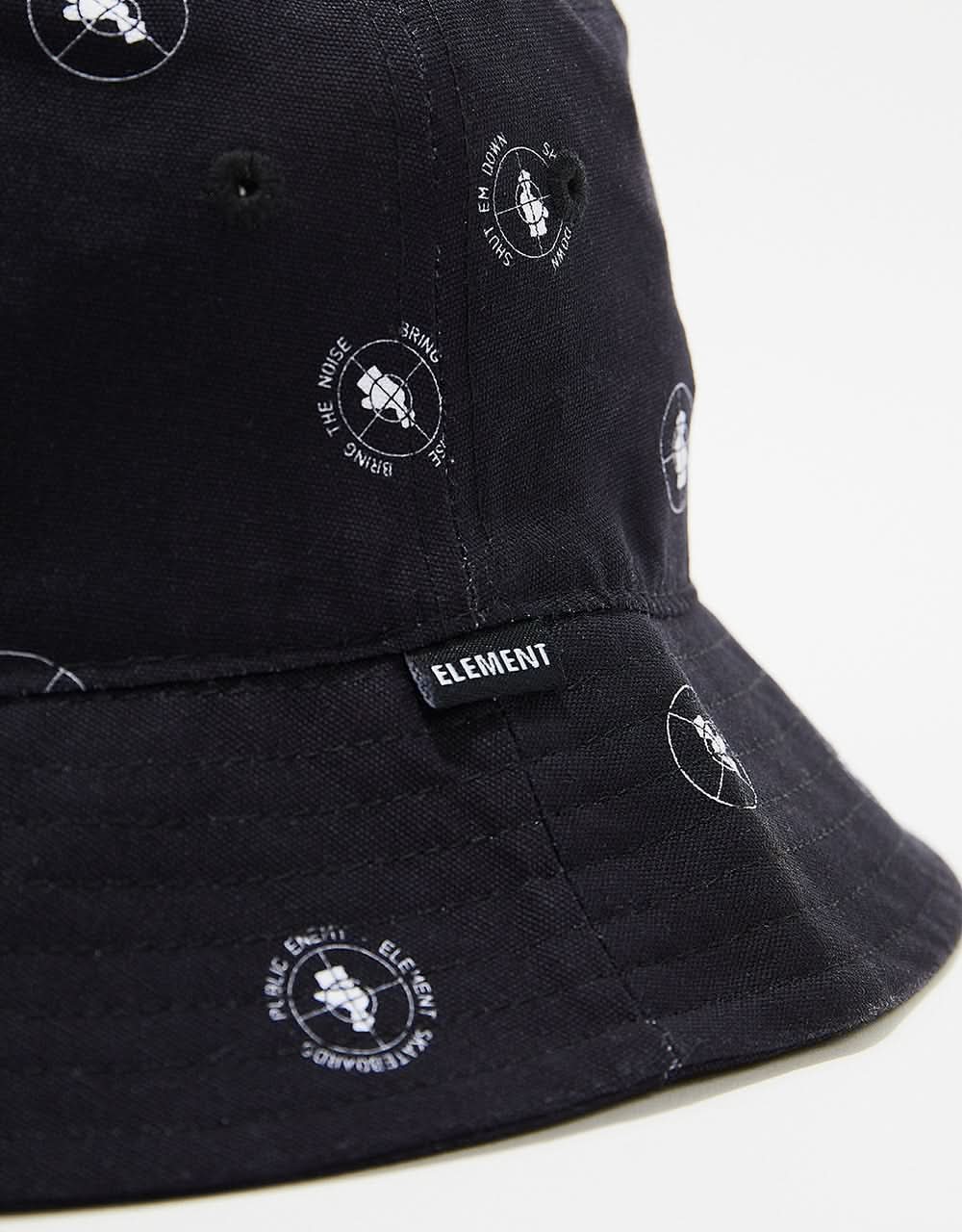 Element x Public Enemy Eager Bucket Hat - Black - Image 2