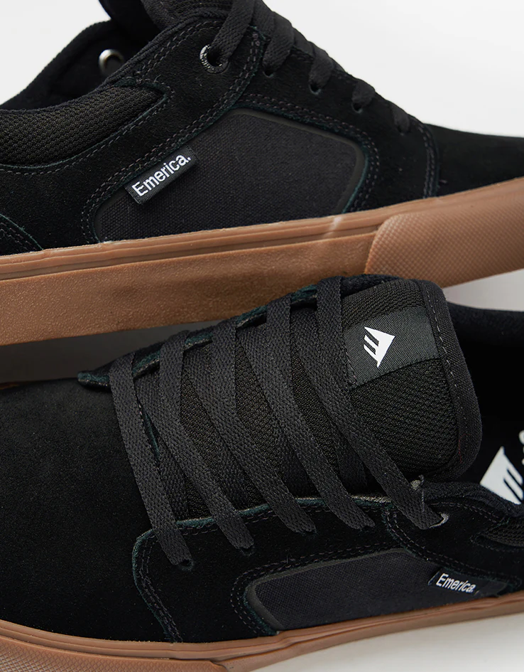 Emerica Cadence Skate Shoes - Black/Gum - Image 5