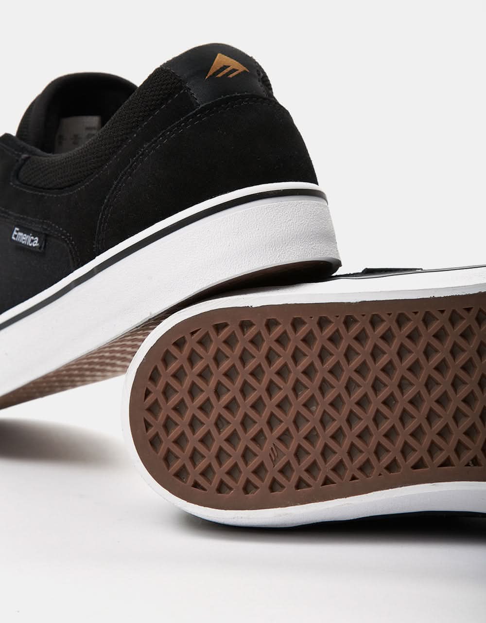 Emerica Cadence Skate Shoes - Black/White/Gold - Image 5