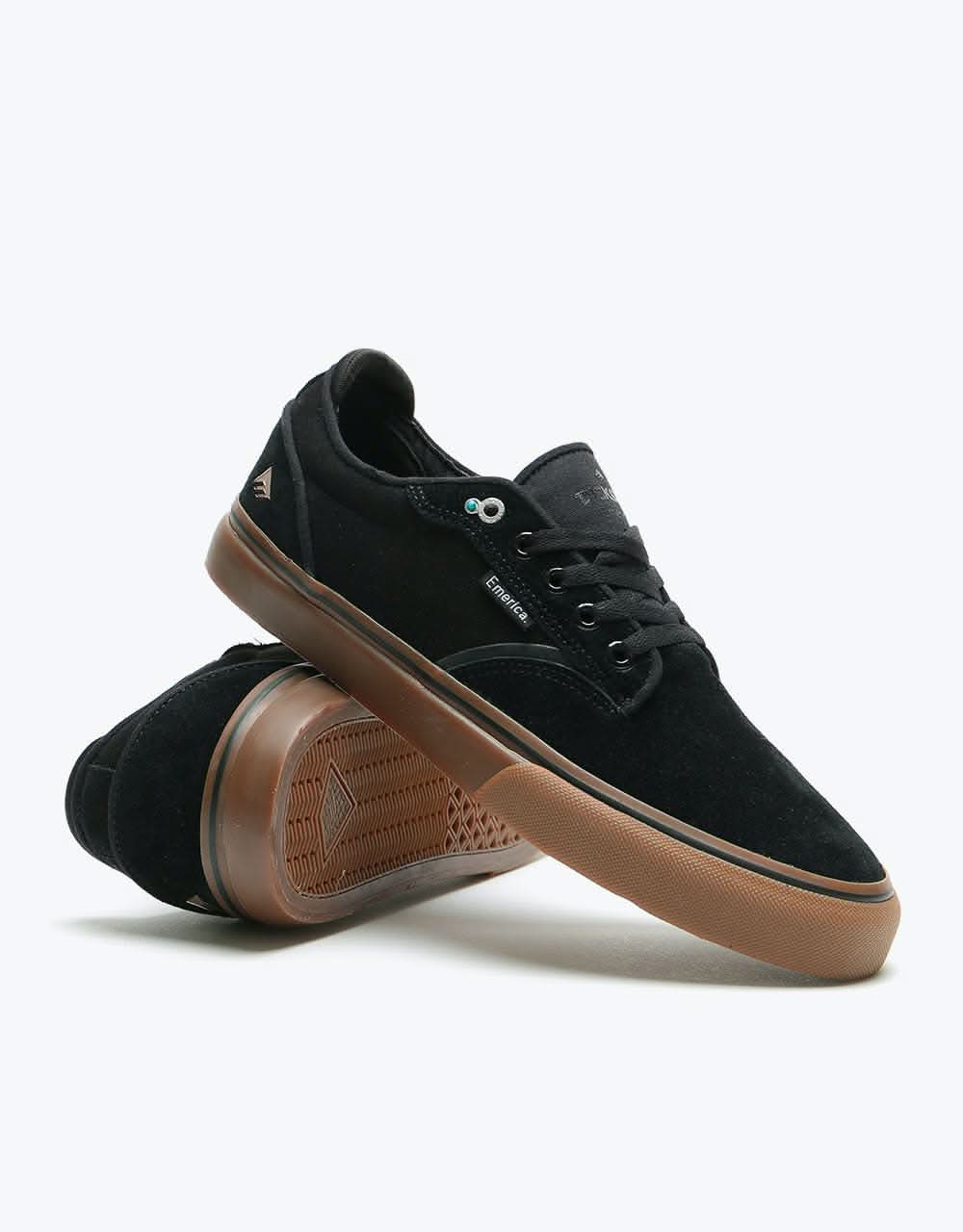 Emerica Dickson Skate Shoes - Black/Gum - Image 6