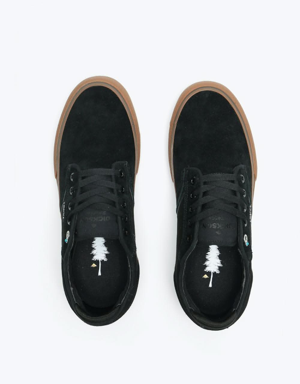 Emerica Dickson Skate Shoes - Black/Gum - Image 8