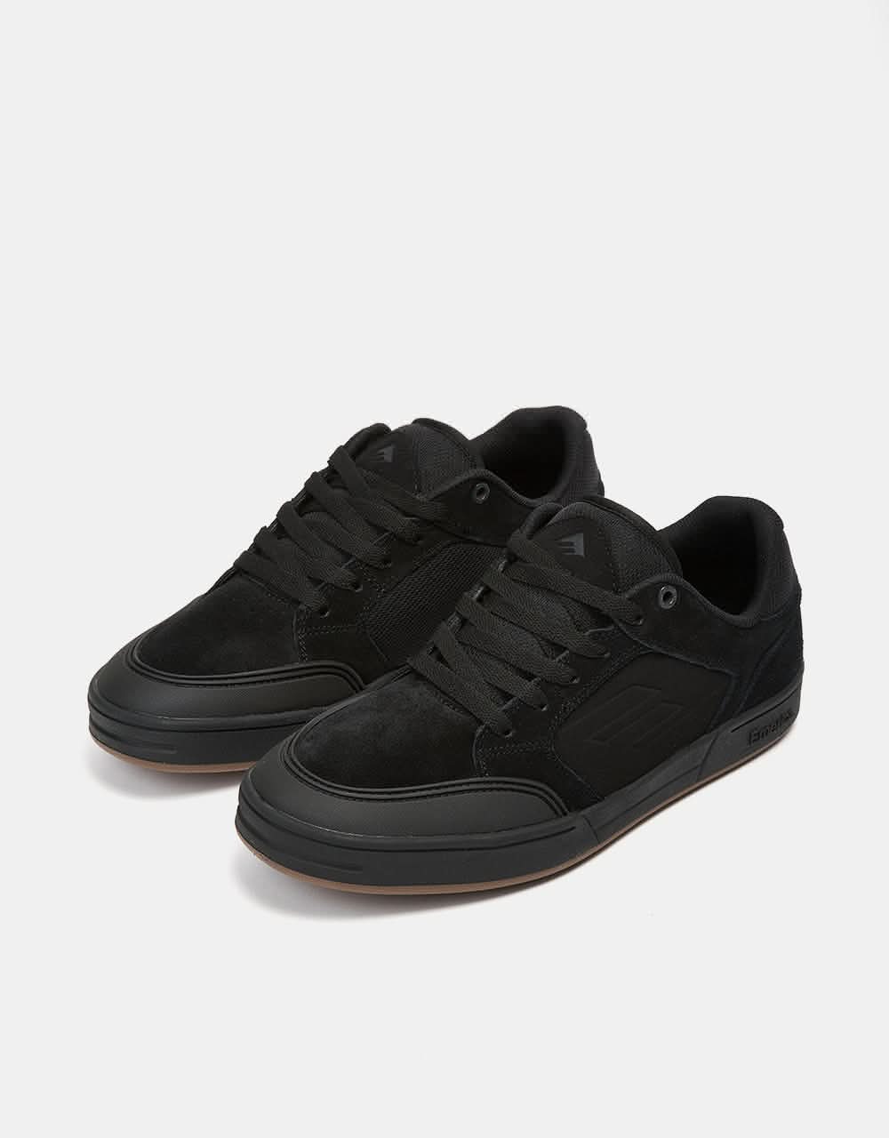 Emerica Heritic Skate Shoes - Black/Black - Image 3