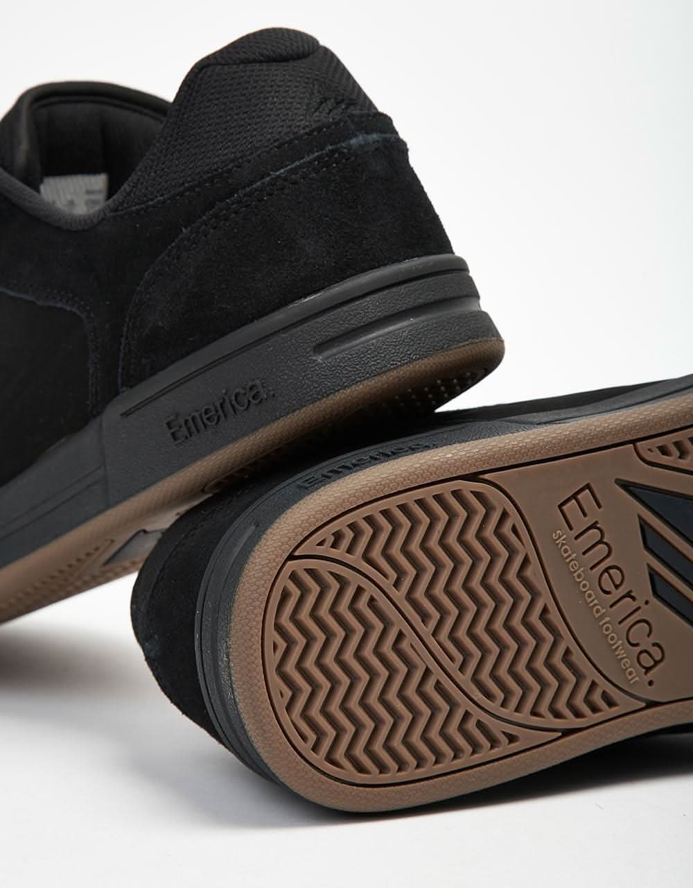 Emerica Heritic Skate Shoes - Black/Black - Image 5