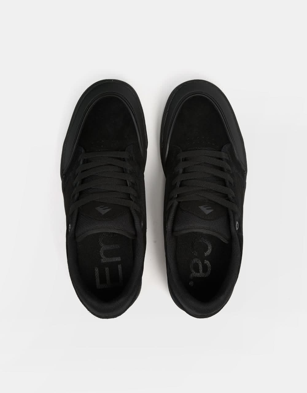 Emerica Heritic Skate Shoes - Black/Black - Image 6
