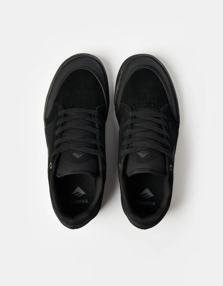 Emerica Heritic Skate Shoes - Black/Black/Gum - Image 2