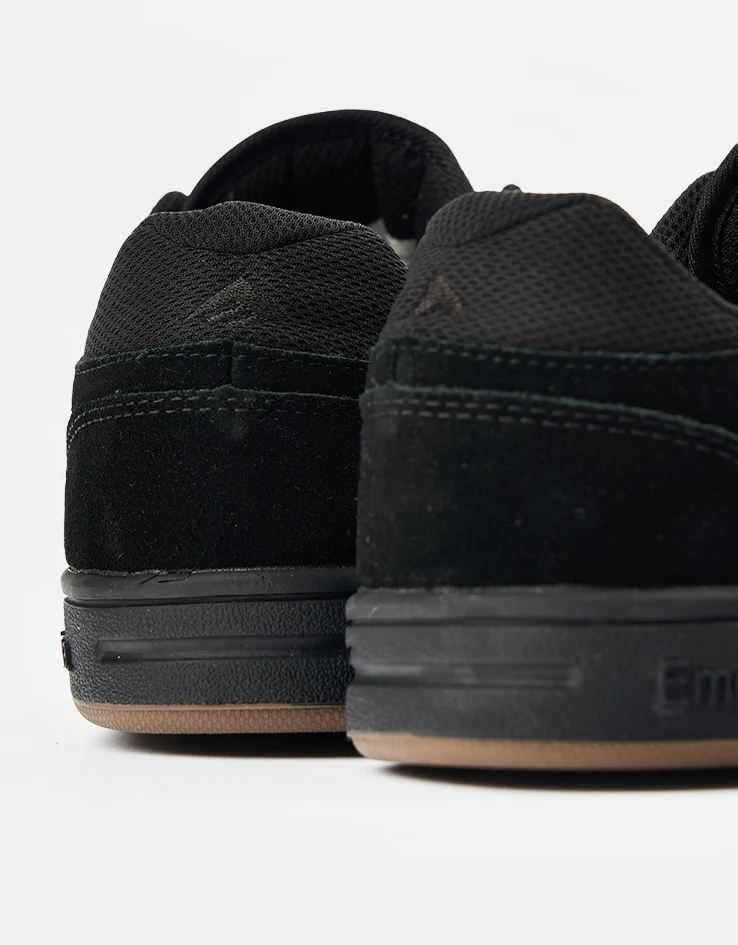 Emerica Heritic Skate Shoes - Black/Black/Gum - Image 5