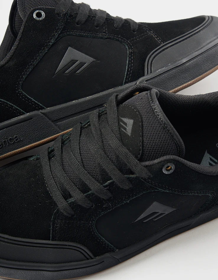 Emerica Heritic Skate Shoes - Black/Black/Gum - Image 6