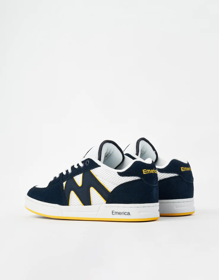 Emerica OG-1 Skate Shoes - Navy/White/Yellow - Image 4
