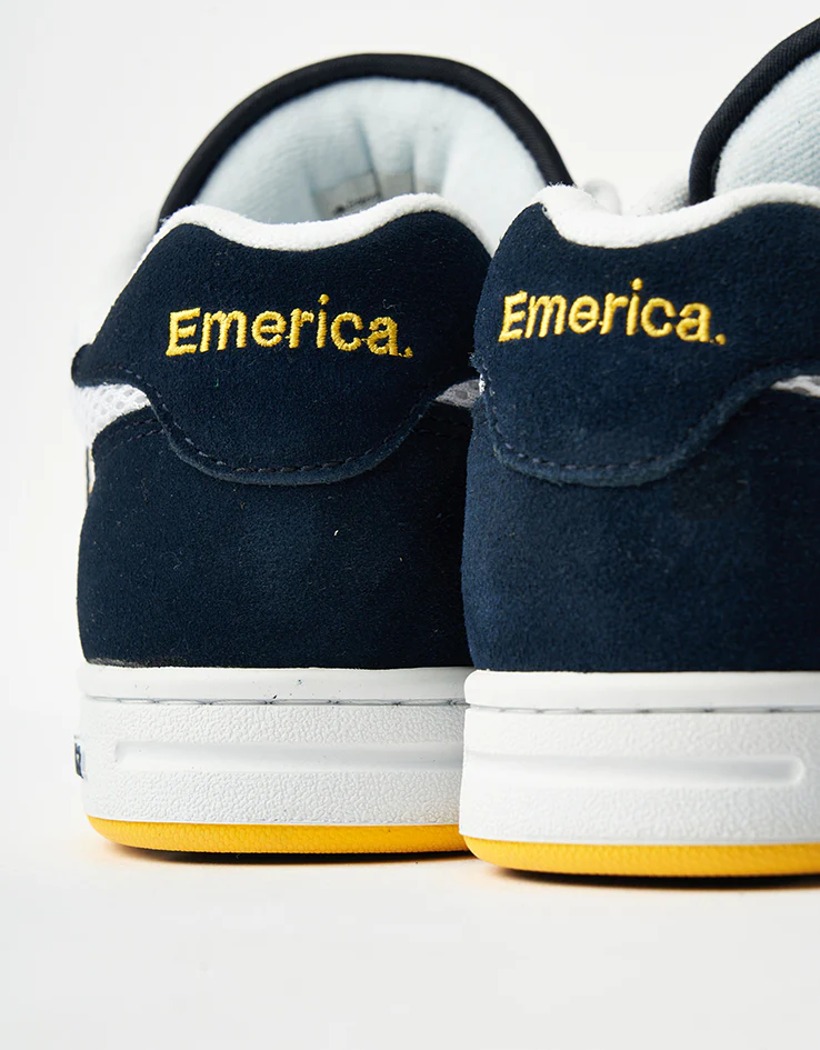 Emerica OG-1 Skate Shoes - Navy/White/Yellow - Image 6