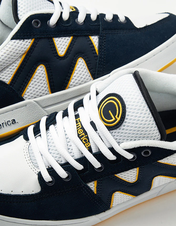 Emerica OG-1 Skate Shoes - Navy/White/Yellow - Image 7