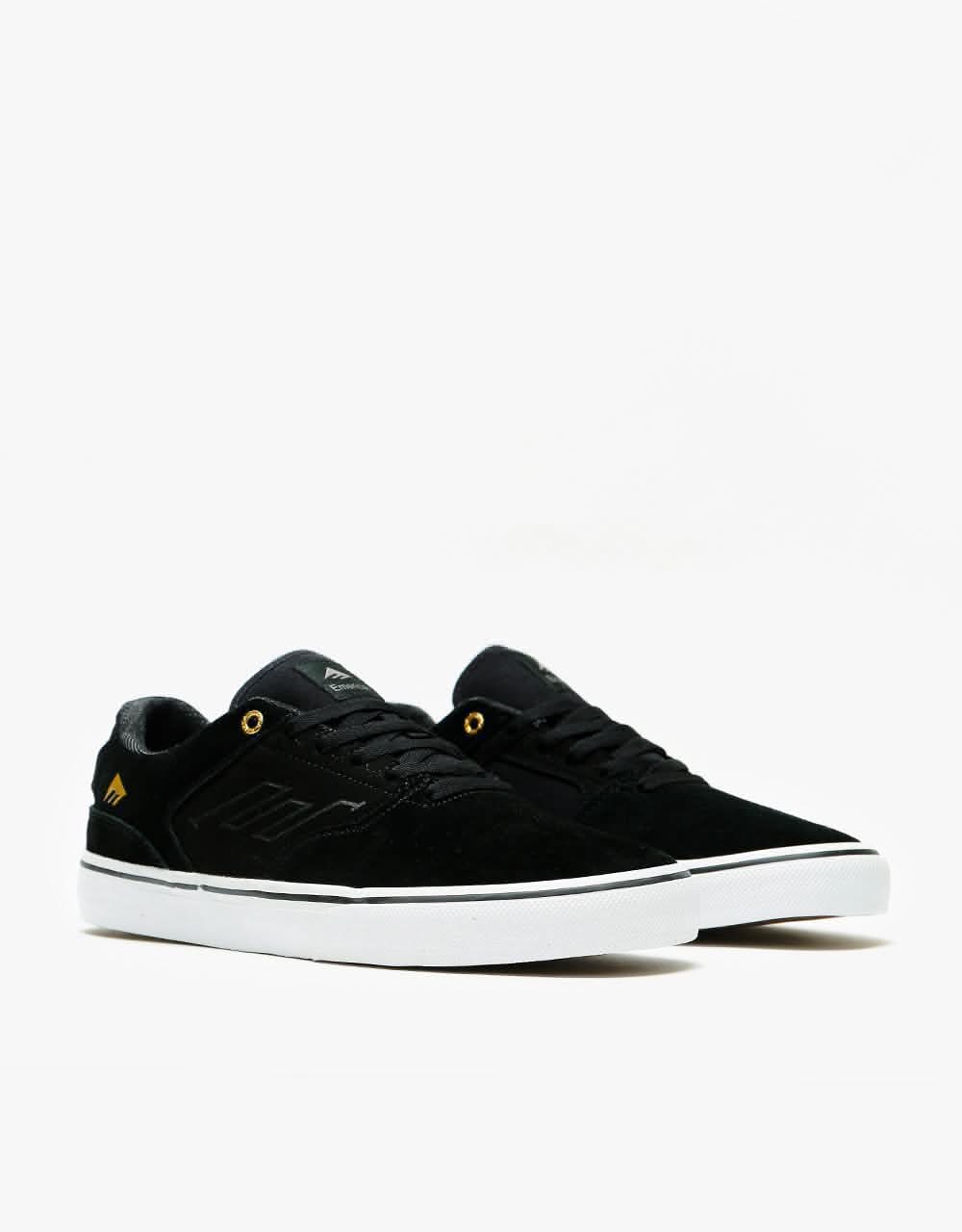 Emerica The Low Vulc Skate Shoes - Black/Gold/White - Image 2