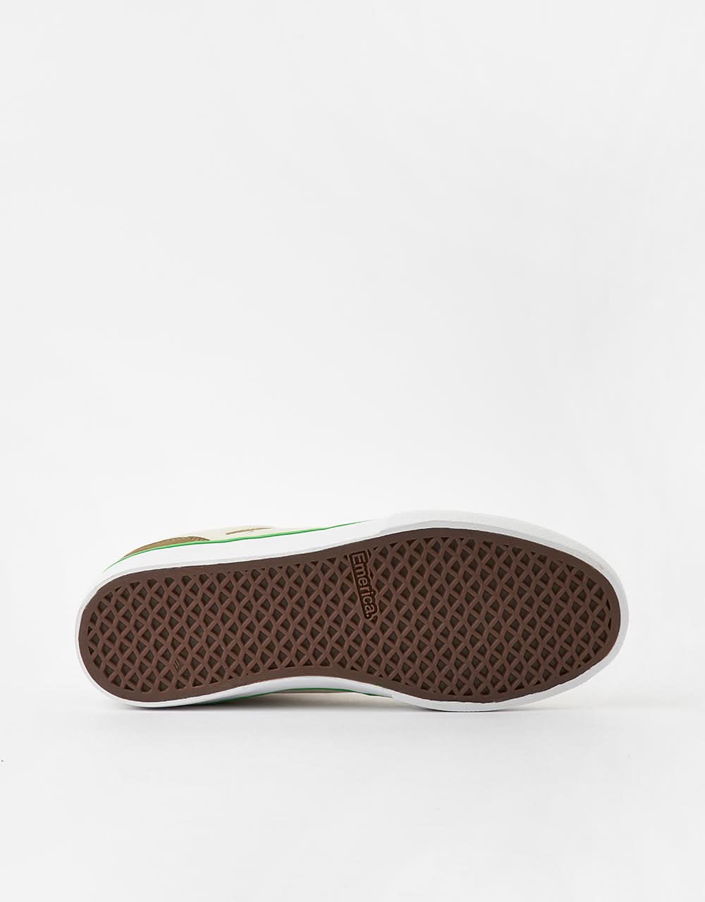 Emerica The Low Vulc Skate Shoes - Tan/Green - Image 2