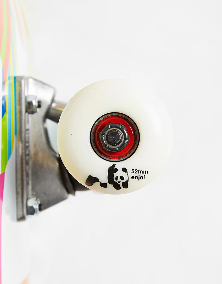 Enjoi Panda Stripes 'Soft Wheels' White Complete Skateboard - 7.75" - Image 5
