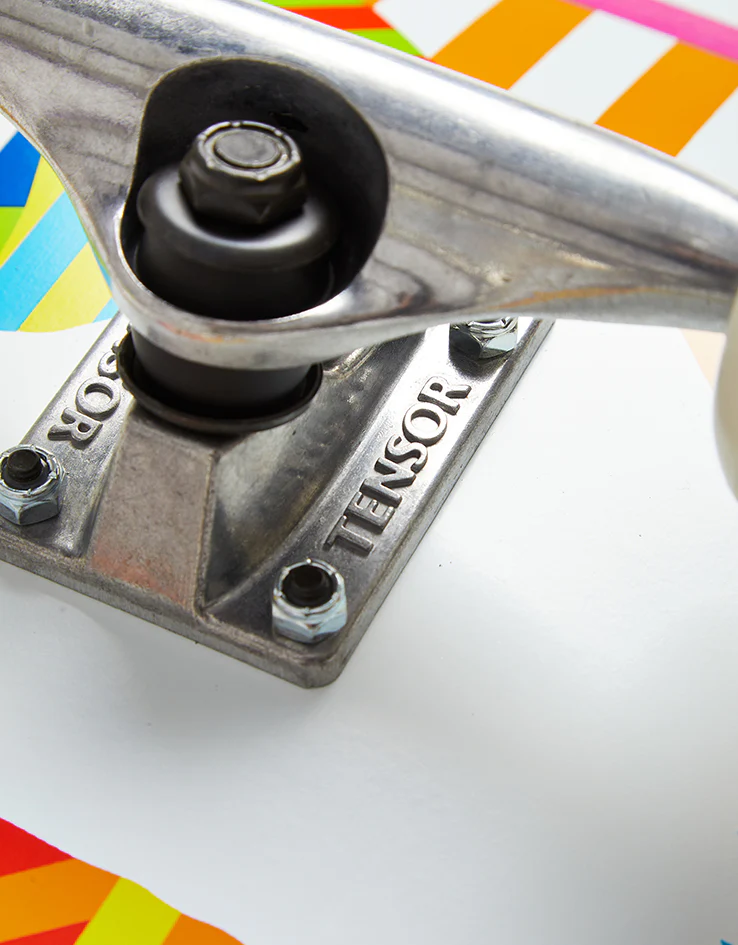 Enjoi Panda Stripes 'Soft Wheels' White Complete Skateboard - 7.75" - Image 6