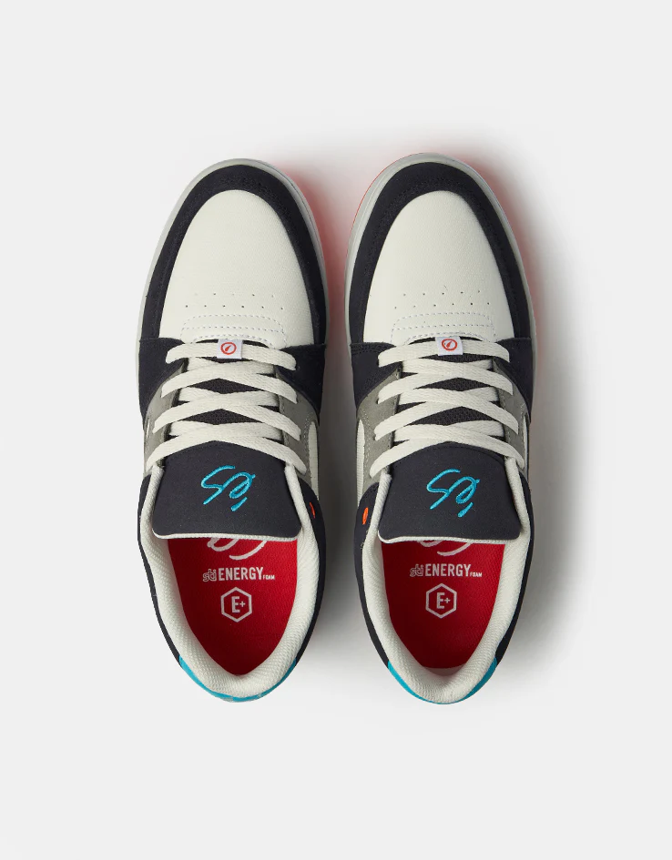 éS Accel Slim Skate Shoes - Navy/Grey/Orange - Image 2