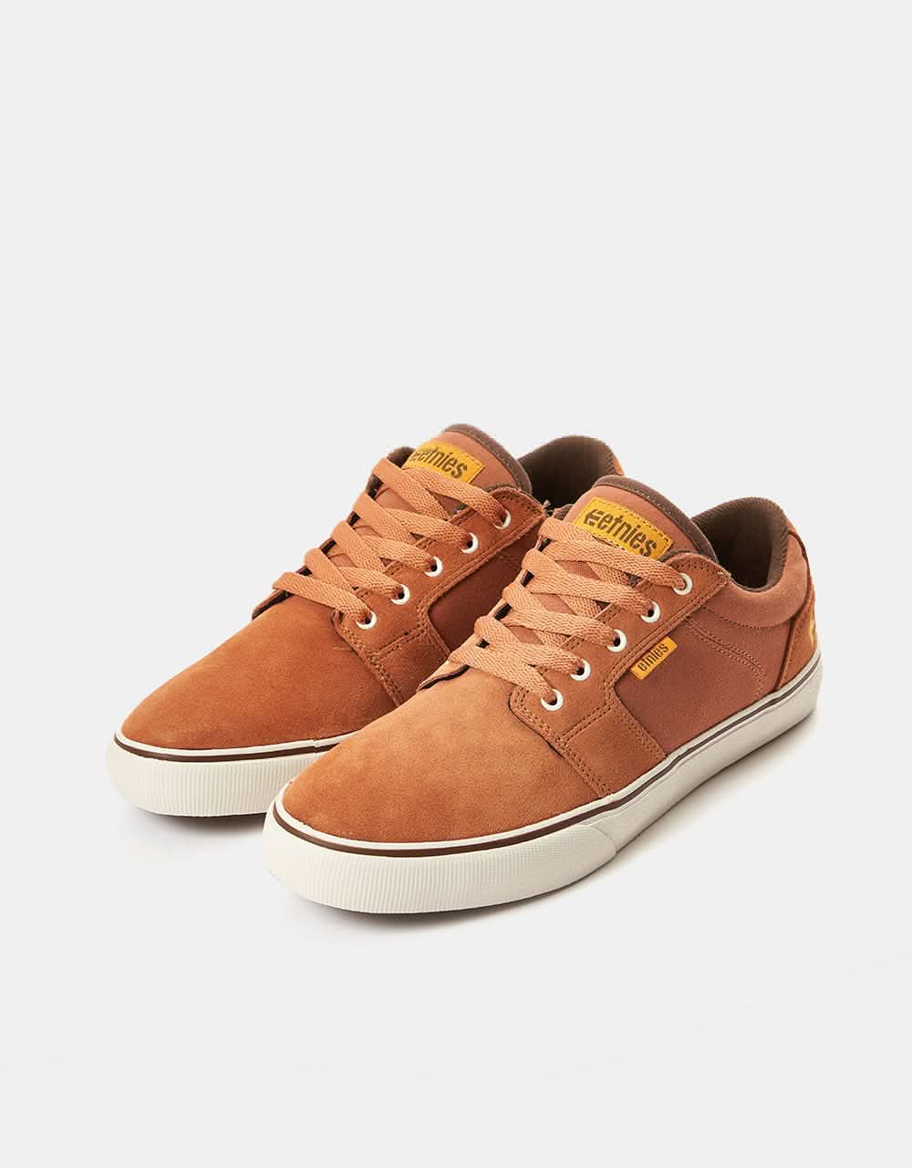 Etnies Barge LS Skate Shoes - Brown/Gold/Yellow - Image 3