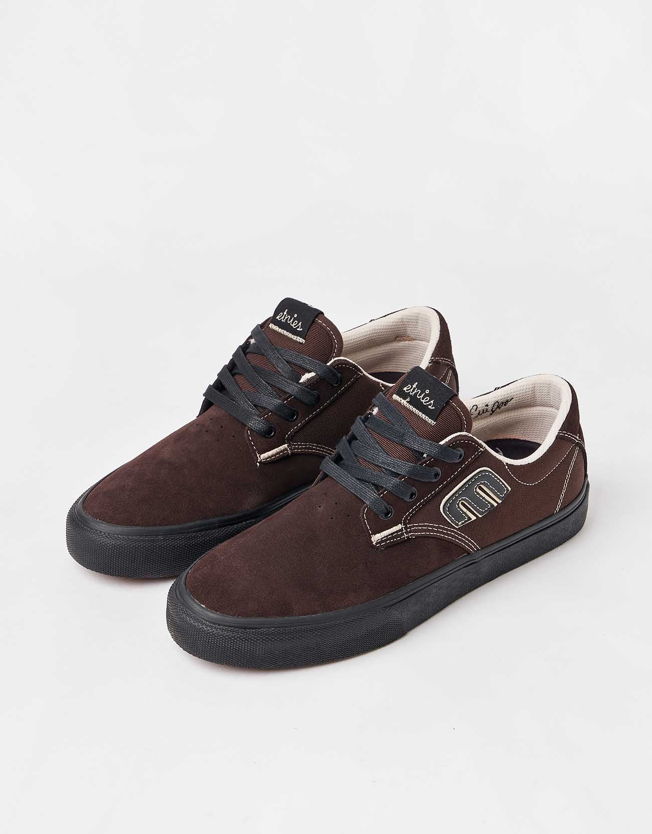 Etnies Barge Plus Skate Shoes - Brown/Black - Image 3