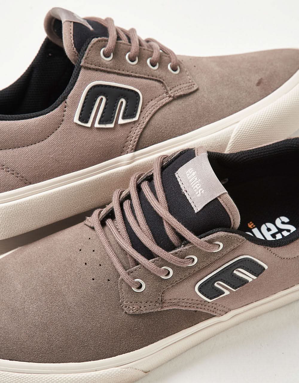Etnies Barge Plus Skate Shoes - Warm Grey/Black - Image 5