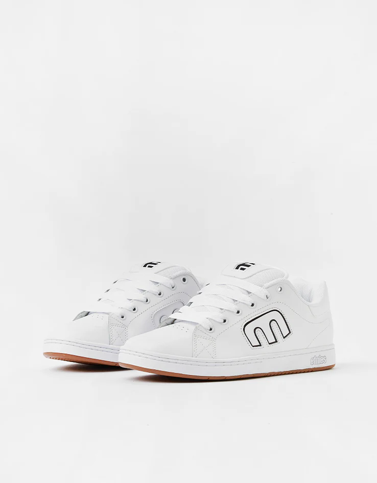 etnies Callicut Skate Shoes - White/Black - Image 3