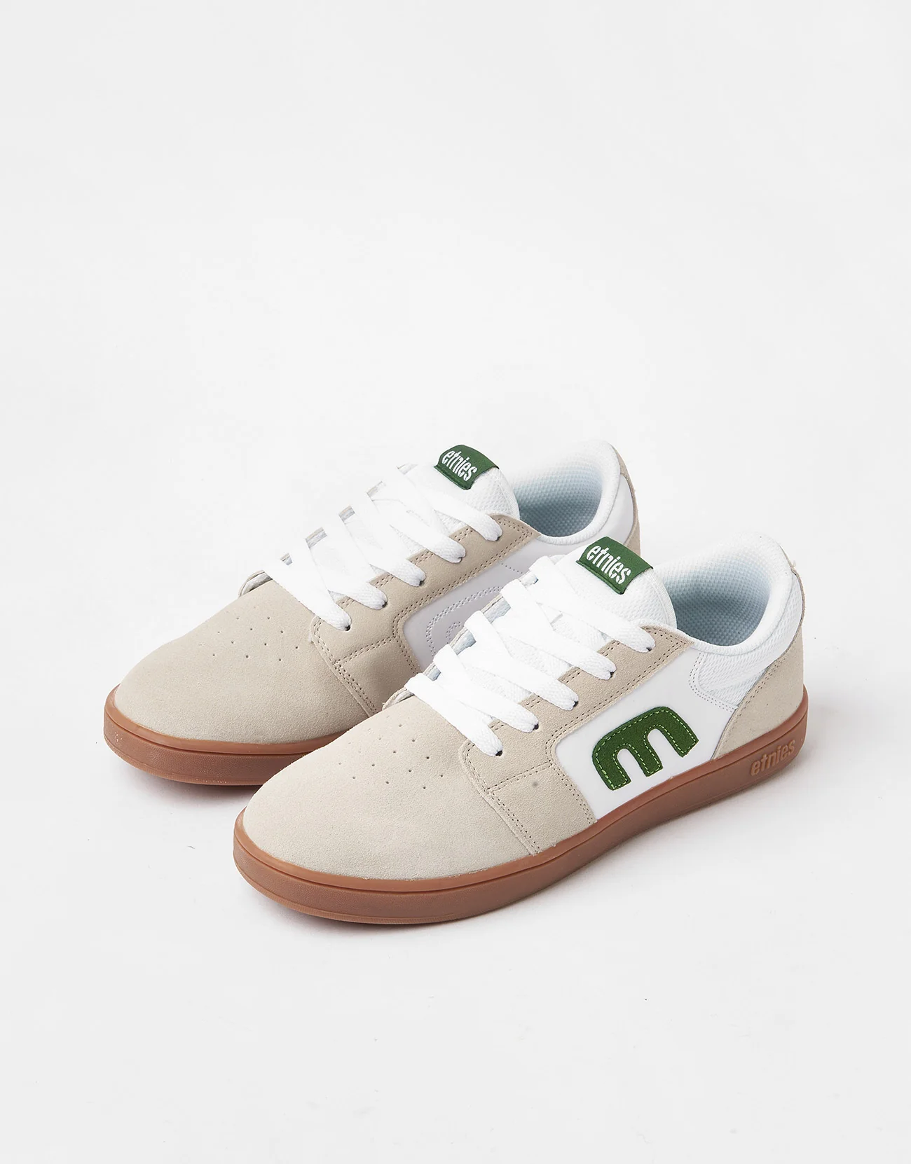 Etnies Cresta Skate Shoes - White/Green/Gum - Image 3