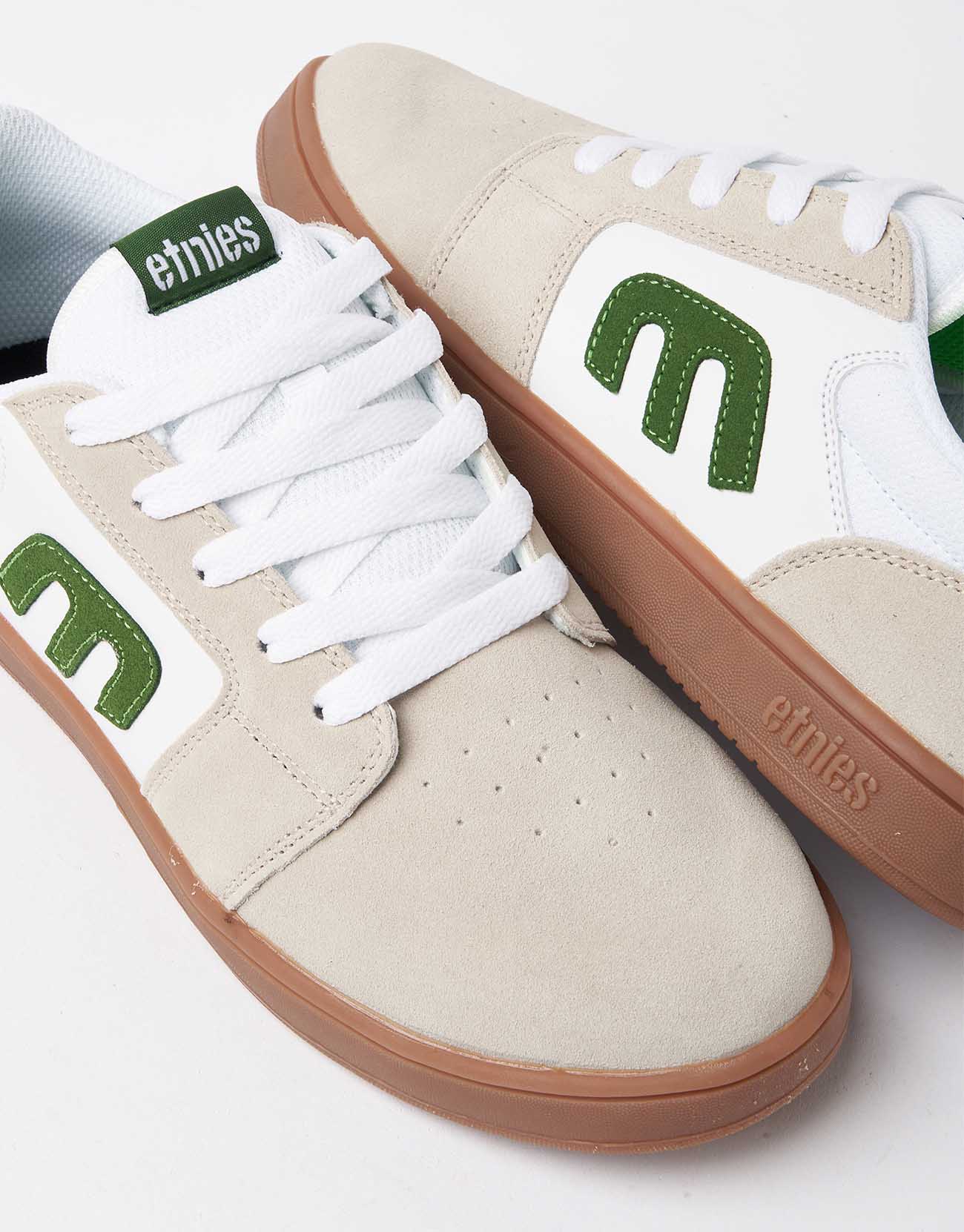 Etnies Cresta Skate Shoes - White/Green/Gum - Image 4