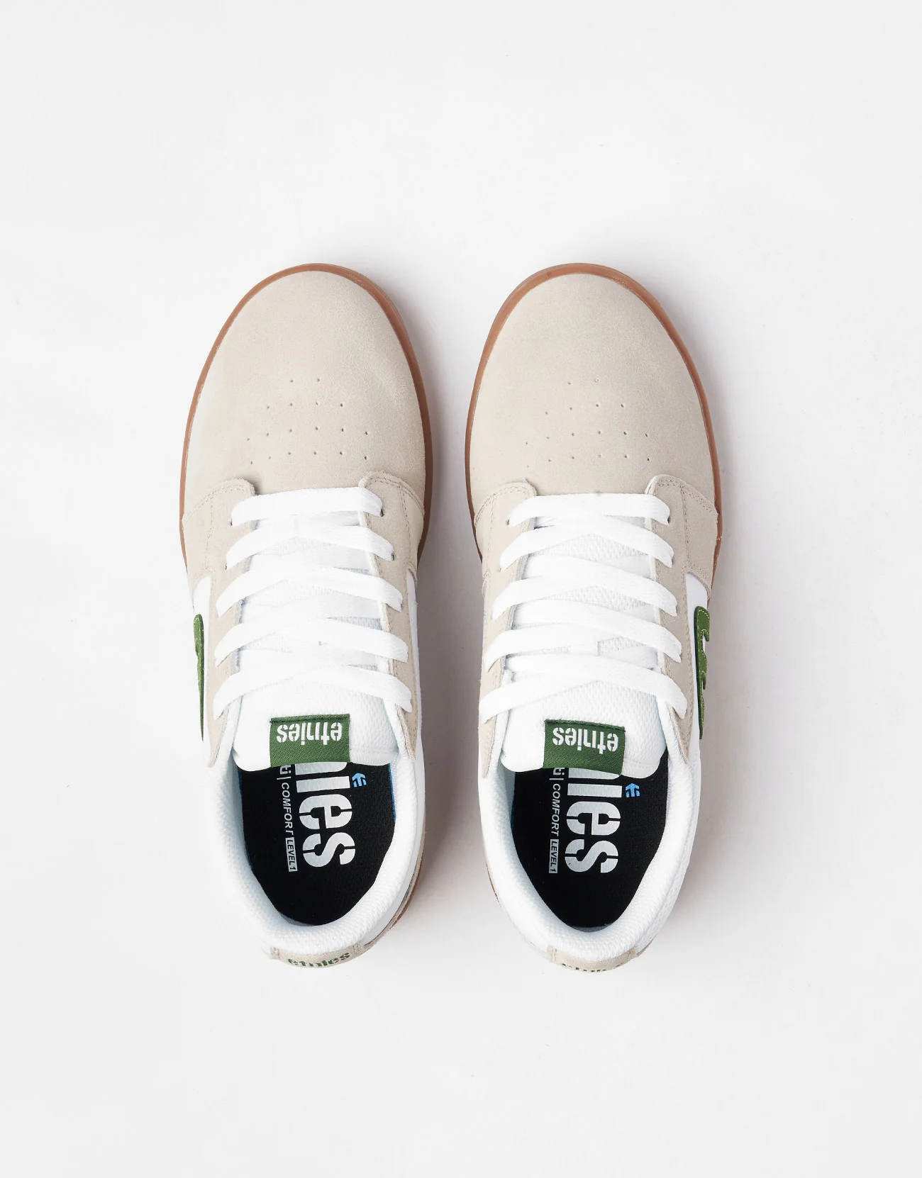 Etnies Cresta Skate Shoes - White/Green/Gum - Image 8