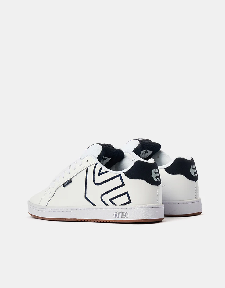 etnies Fader Skate Shoes - White/White/Navy - Image 4