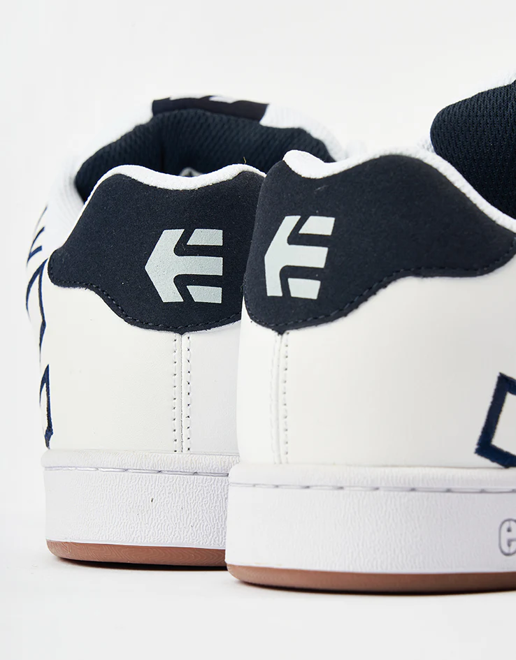 etnies Fader Skate Shoes - White/White/Navy - Image 5