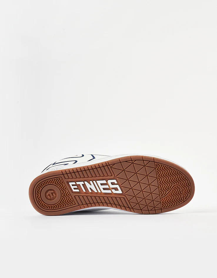 etnies Fader Skate Shoes - White/White/Navy - Image 7