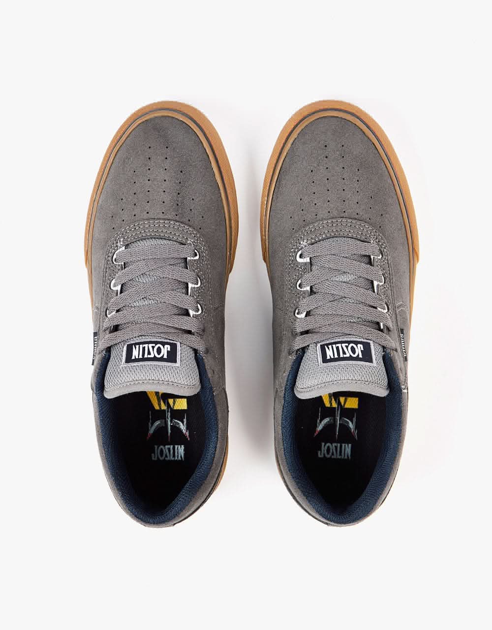Etnies Joslin Vulc Skate Shoes - Grey/Gum - Image 6