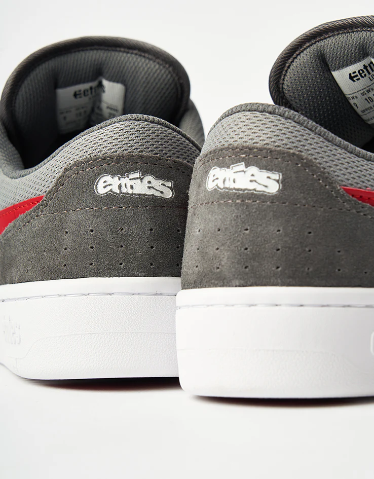 etnies Loot Skate Shoes - Grey/Light Grey/Red - Image 6