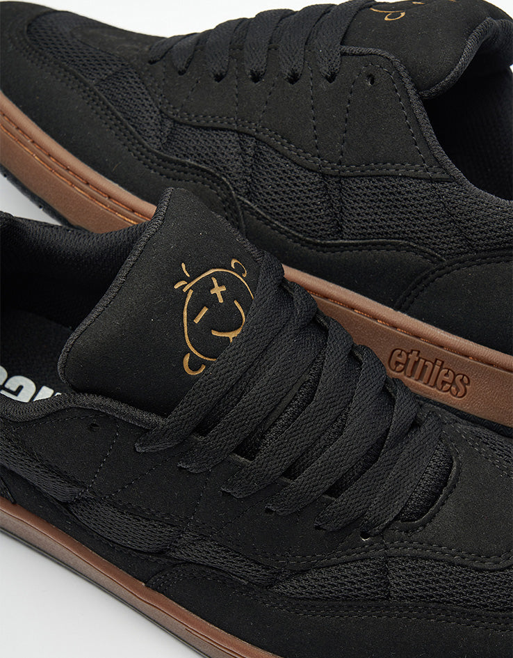 etnies Snake Skate Shoes - Black/Gum - Image 6