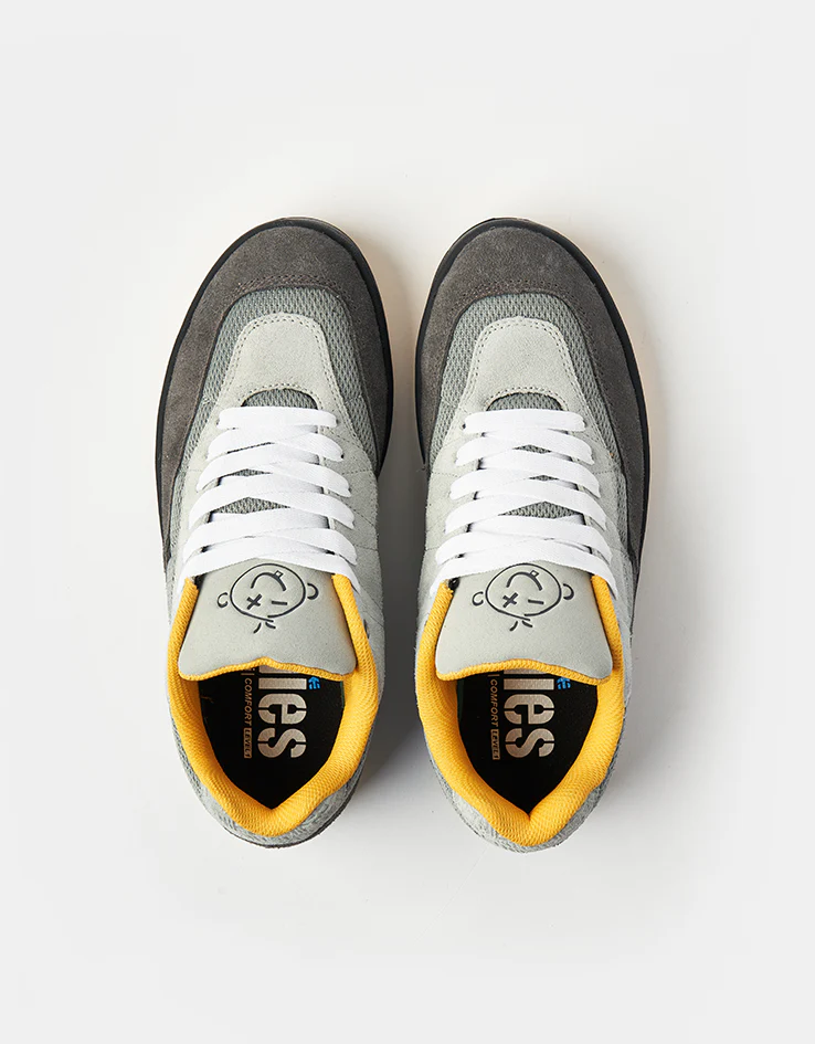 etnies Snake Skate Shoes - Grey/Grey/Yellow - Image 2