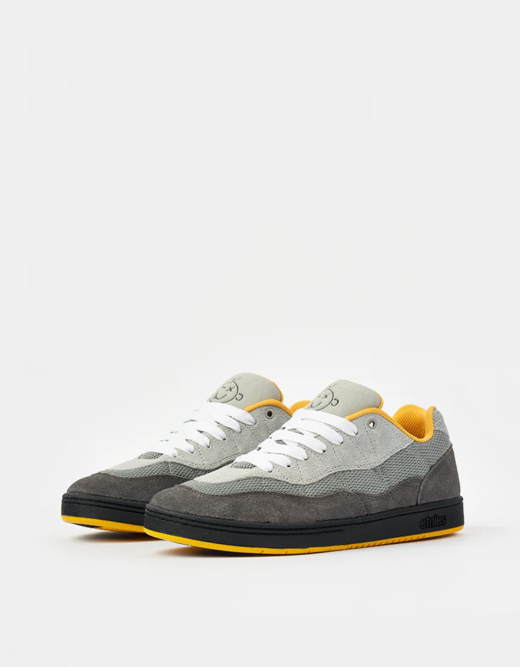 etnies Snake Skate Shoes - Grey/Grey/Yellow - Image 3