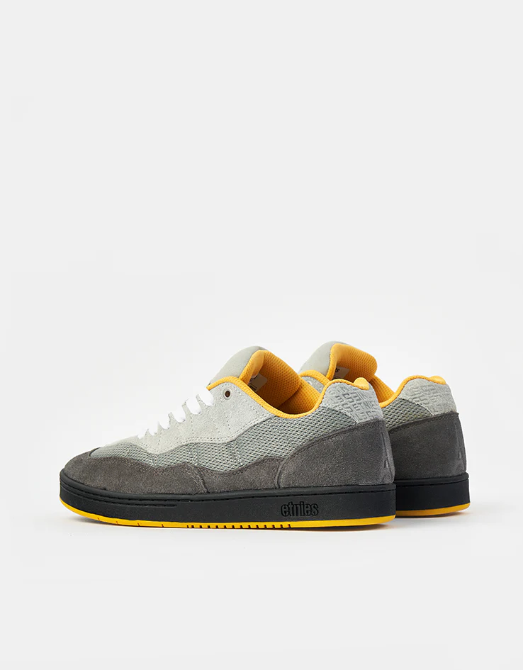etnies Snake Skate Shoes - Grey/Grey/Yellow - Image 4