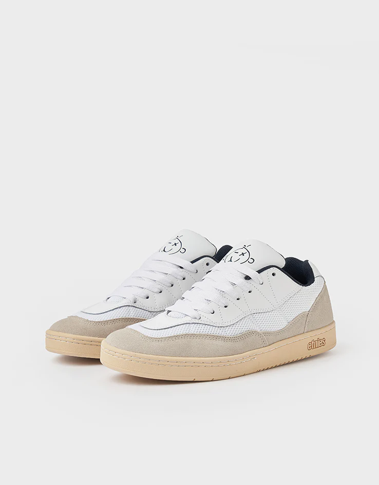 Etnies Snake Skate Shoes - White/Navy - Image 3